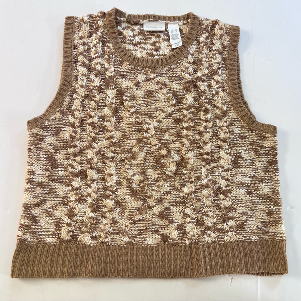 Retro Liz Claiborne Space Dye Sweater Vest